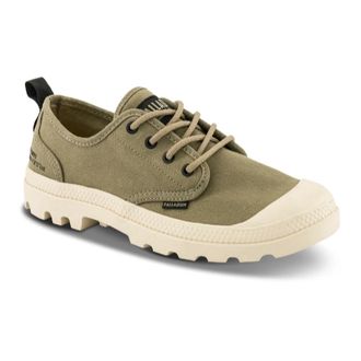 Palladium Schoenen, Dames, Groen, 36 EU, Groene Canvas Veterschoenen