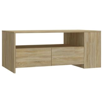 vidaXL Mesa De Centro Madera De Ingenier&iacute;a Roble Sonoma 102x55x42 Cm Vidaxl