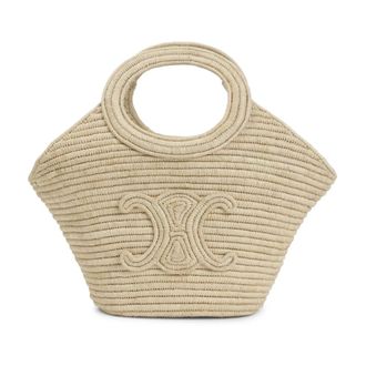 Celine Handbags, female, Beige, ONE SIZE, Braided Panier Shoulder Bag