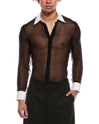 Valentino Camicia Sheer Silk Shirt