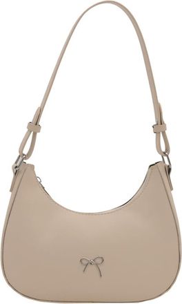 Generic Crescent Shoulder Bag PU Leather Hobo Handbag Cute Clutch Bag Trendy Tote Bag Purses Underarm Purse for Women Girls (White)