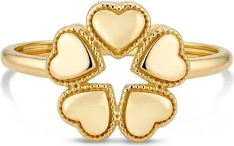 Devata Heart Ring in 14K Gold in Yellow Gold at Nordstrom, Size 8