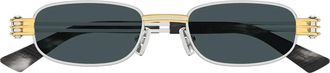 Bottega Veneta Sunglasses Bv1381 S 003 Silver/Blue Unisex