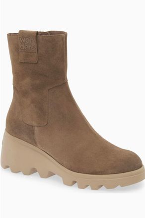 Wonders Womens G-7022 Wedge Boot In Taupe