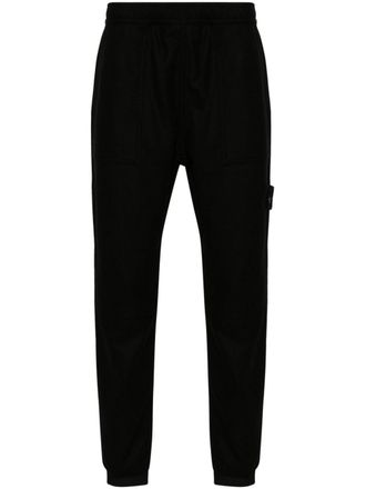 Stone Island Pantaloni sportivi con applicazione Compass - Nero