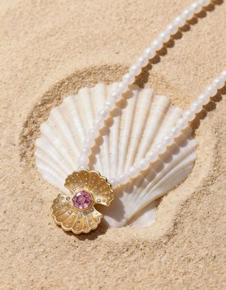 Oceanus Womens Shell Symphony Pearl Necklace
