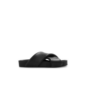 Jil Sander Sliders, male, Black, Size: 11 US Leather Slides