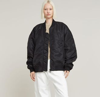 G-Star Womens G-Star RAW Macro Balloon Bomber - Black - Size Medium