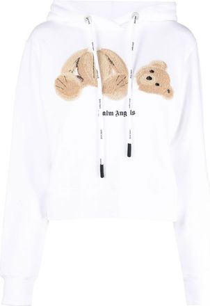 Palm Angels Palm Angels Bear hoodie - women - Organic Cotton - M - White