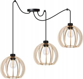 OEM L&aacute;mpara De Techo Colgante Led Moderna De Madera