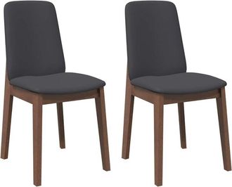 vidaXL Vidaxl - Sillas de comedor con cojines 2 uds madera maciza marrón caucho