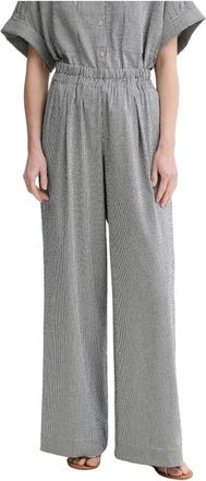 Sessun Broeken, Dames, Grijs, L, Polyester, Wijde broek