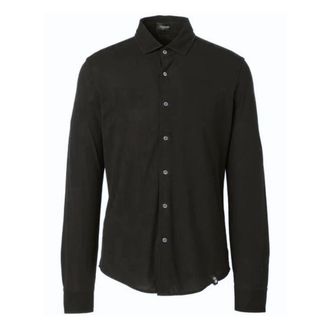 Drumohr Casual Shirts, male, Black, Size: XL Cotton Shirt