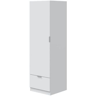 Dmora Guardaroba Grande Dello, Armadio Camera da Letto Appendiabiti, un Ripiano, 51x170h cm Bianco