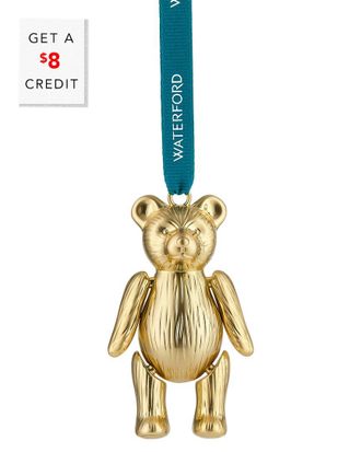 Waterford Christmas Teddy Golden Ornament With $8 Credit