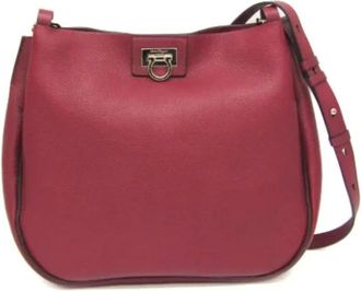 Ferragamo Pre-owned Shoulder Bags, female, Red, Size: ONE SIZE Pre-owned Leather shoulder-bags