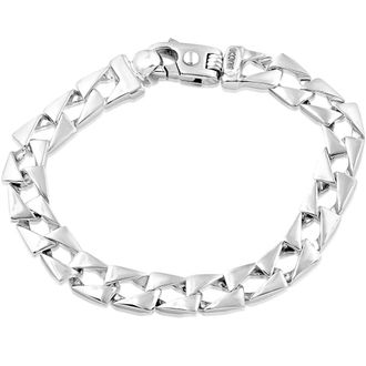 Pompeii3 Mens Solid Square Cuban 14k Gold (44grams) or Platinum (71gram) 10mm Bracelet 9.25
