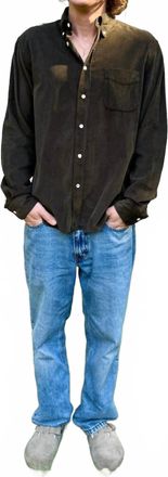 Hartford Pitt Tencel Cotton Shirt In Forest