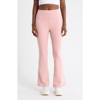 90 Degree by Reflex Felix Rib Everyday Flare Leggings in Blush Silk at Nordstrom Rack, Size X-Small