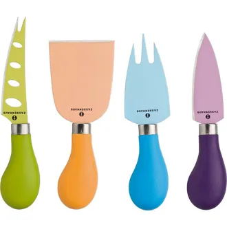 Zassenhaus Easy Cut Cheese Knife Set, 4 Pieces, Assorted Colors in Multicolored at Nordstrom