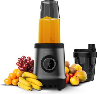 Cecotec Cecotec Batidora De Vaso Individual Nutriblender Fusion Touch. 1000w, Cuchilla 6 Hojas Black Titanium, 2 Botellas 500ml Y 900ml