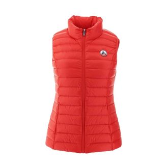 Jott Zijden Vest - Dames - Bodywarmers - Rood - M - Leer - Jassen
