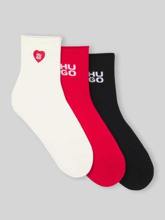 HUGO BOSS Socken aus Baumwoll-Mix im 3er-Pack in Rot, Gr&ouml;&szlig;e 35-38