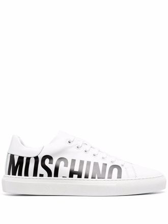 Moschino logo-print low-top sneakers - White