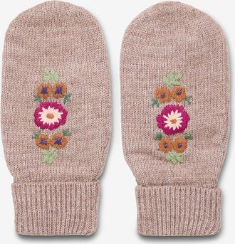 Louise Misha Woll-Fausthandschuhe mit Bl&uuml;tenstickerei Kenna