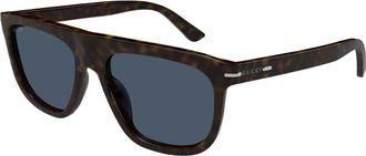 Gucci Stijlvolle zonnebril in zwart - Heren - Zonnebrillen - Bruin - 56 MM - Accessoires