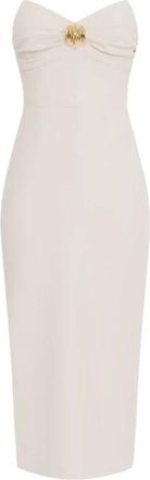 Elisabetta Franchi Dames, Jurken, Beige, Maat: XL Poliester