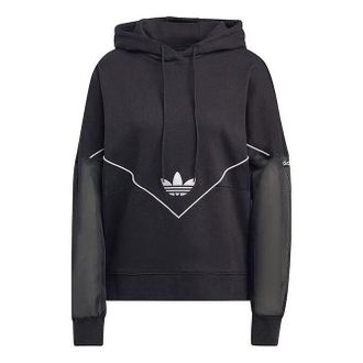 adidas (WMNS) adidas Original ADICOLOR Hooded Top Black IC5380