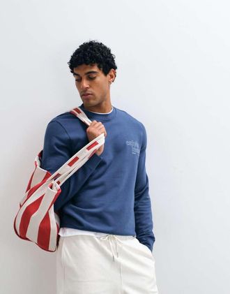 Calvin Klein Jeans Felpa blu denim con grafica