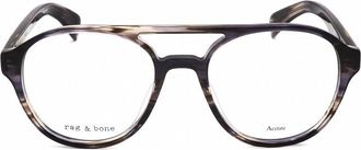 Rag & Bone Mens Grey Round Eyeglass Frames RNB7049/G-1
