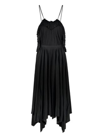 Moschino Geplooide jurk met ruches - Zwart
