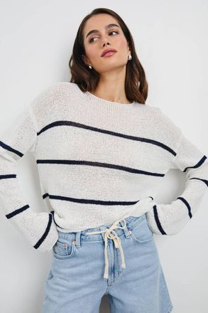 Rails Evangeline Sweater In Navy White Stripe