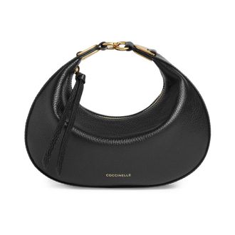 Coccinelle Handbags, female, Black, Size: ONE SIZE Mini Bag Grained Leather