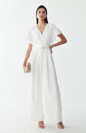 BWLDR Zarah Jumpsuit in White at Nordstrom, Size 6
