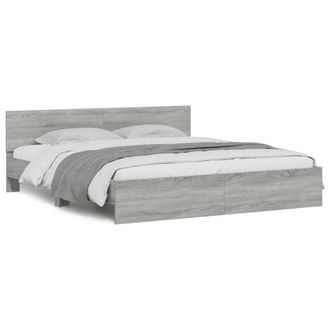 Berkfield Home Bed Frame without Mattress Grey Sonoma 160x200 cm