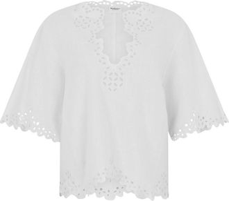 Isabel Marant White V-Neck Top