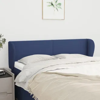 vidaXL Cabecero De Tela Azul 147x23x78/88 Cm Vidaxl