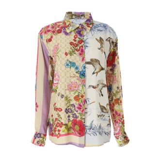 Vivetta Shirts, female, Multicolor, Size: XS Printed Satin Shirt