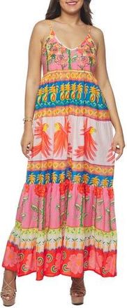 Ranee’s Bead Embellished Tiered Maxi Dress in Orange at Nordstrom Rack