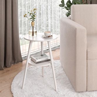 Vicco Mesa De Centro Rondal, Blanco, 38 X 38 Cm, Vicco