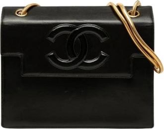 Chanel Pre-owned Vintage Schoudertas - Dames - Vintage Schoudertas - Zwart - ONE Size - Leer - Vintage