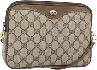 Gucci Pre-owned Vintage Shoulder Bag - Dames - Vintage Schoudertas - Beige - ONE Size - Leer - Vintage