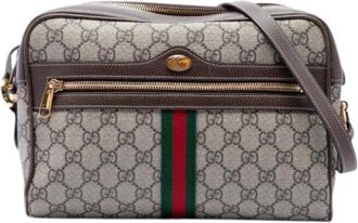 Gucci Pre-owned Ophidia Crossbody - Dames - Vintage Schoudertas - Bruin - ONE Size - Leer - Vintage