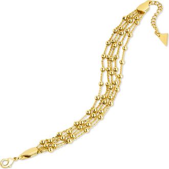 Sterling Forever Flavia Station Chain Layered Bracelet in Gold at Nordstrom Rack