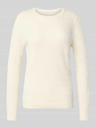 Christian Berg Strickpullover mit Zopfmuster in Offwhite, Gr&ouml;&szlig;e M