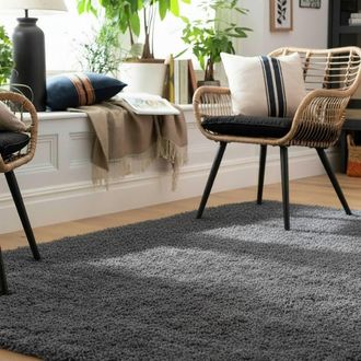 Kukoon Light Grey Shaggy Rug Fluffy Bedroom Runner Soft Plush Pile Carpet | Size: 240 cm x 330 cm
